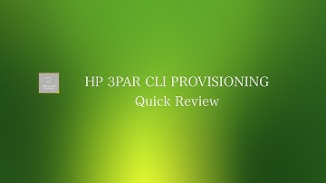 HP 3PAR Basic CLI Provisioning
