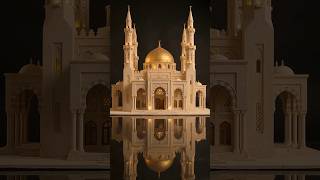 🕌✨ Making a Beautiful Grand Mosque from Clay | Handmade Mosque Art#shorts#clayart#masjid