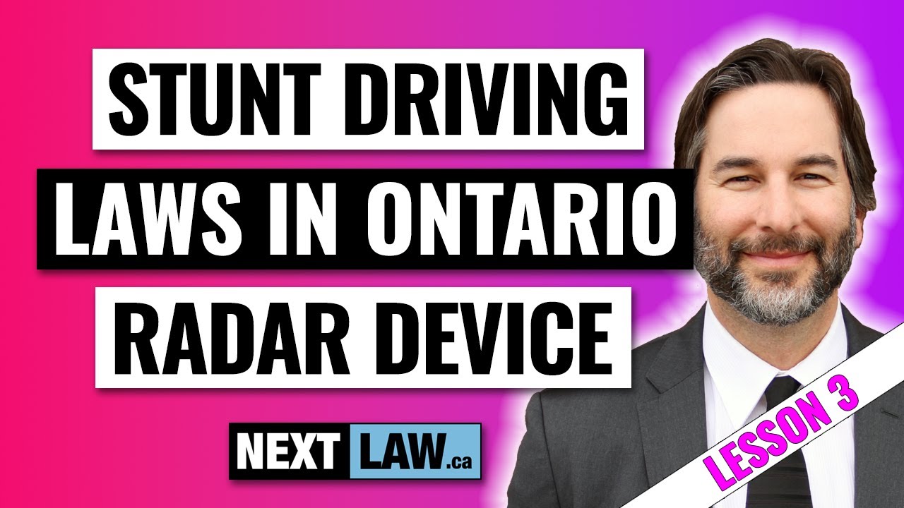 New Stunt Driving Laws in Ontario – Lesson 3 – Radar Device
