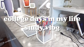study vlog//college days in my life, productive, + realistic