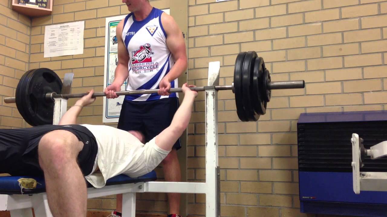 130kg Bench Press - One rep max - YouTube