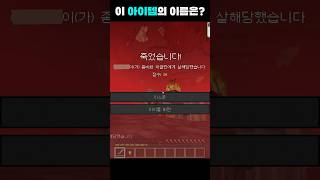 이 아이템의 이름은? #minecraft #마인크래프트