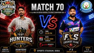 🏏 Match 70 | Hunters C C Bhaderwah 🆚 F.S C C Kishtwar | Gufran Memorial T20 Championship 2026 | LIVE screenshot 5