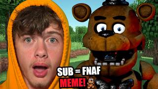 MINECRAFT HORROR MODS! | SUB = FREDDY MEME!