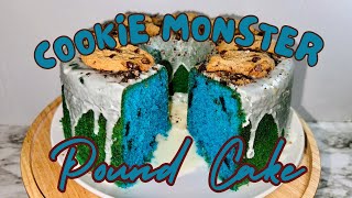 Cookie Monster Cream Cheese Ppund Cake | Fridai’s Kitchen