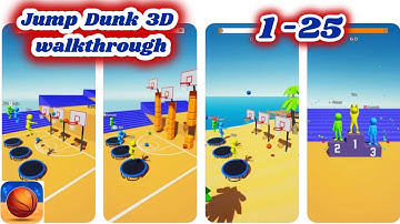 Jump Dunk 3D Game (by VOODOO) Gameplay Walkthrough All Levels 1-20 (iOS-Android)