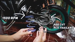 REVIEW & INSTALLATION & TEST RIDE OF ORIGINAL THAILAND PCX CVT SPRINGS ON A VARIO 110 CARBON MOTO...
