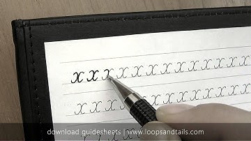Learn cursive handwriting - Lowercase X