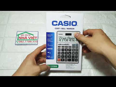 0827788333 - Máy tính 12 số màn hình lớn Casio DF-120BM