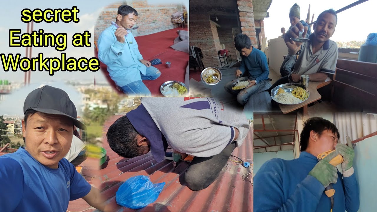 Secret Video at Working Place; Eating Snacks and Hard work | MrMin