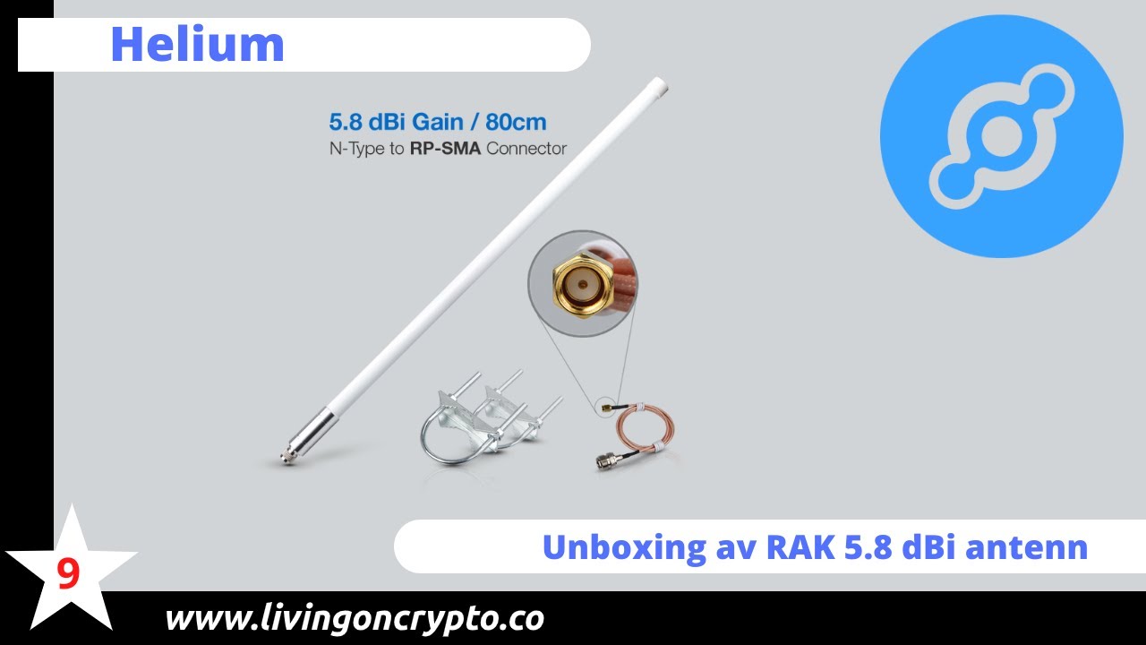 Helium - Unboxing av RAK 5.8 dBi antenn - med Michael J Ingvarson