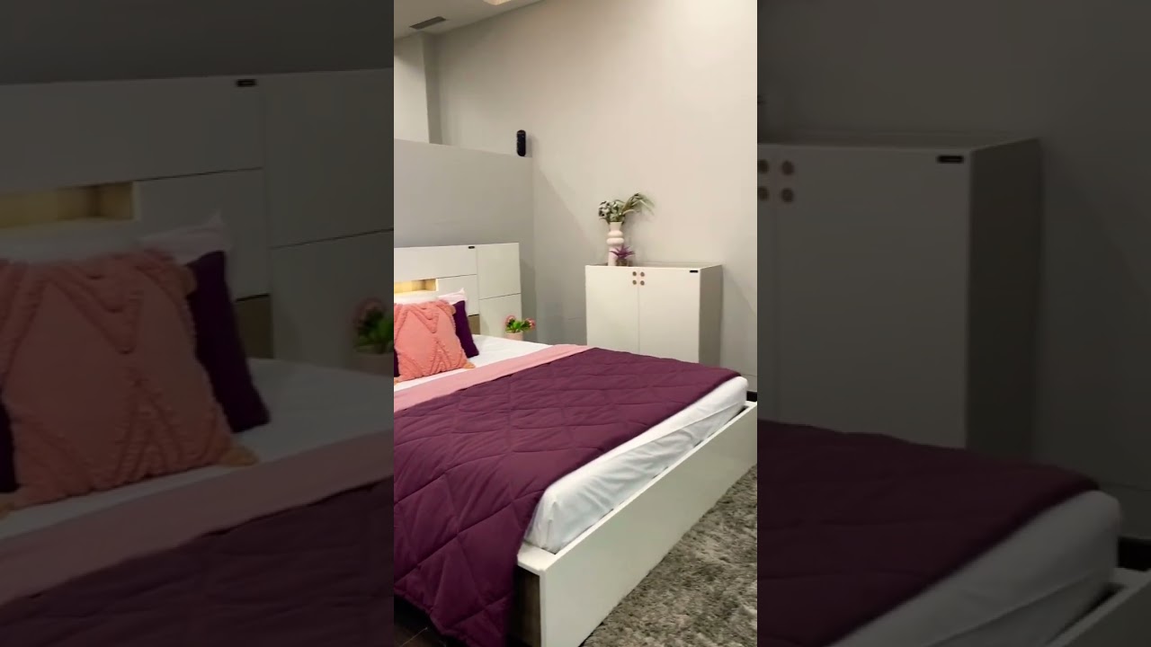 Godrej interiors Escape the Ordinary with the Ray Queen Bed Swiss White 🛌 Kalista 3 Door bed room