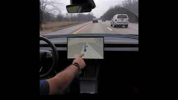 FSD Drives On The Extreme Right Side of the Lane