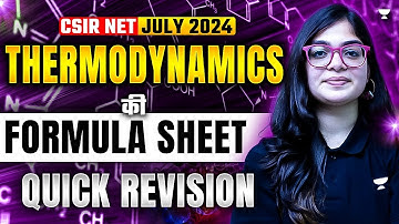 Thermodynamics Formula Sheet | Chemistry CSIR NET Revision | CSIR NET Chemistry June 2025