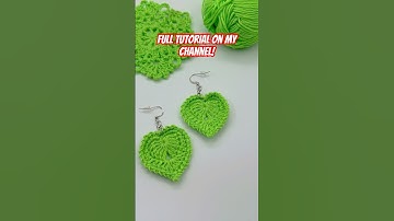 Crochet leaf earring pattern. Beginner friendly video tutorial on my channel now!