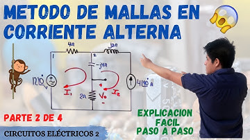 ANALISIS de MALLAS con NUMEROS COMPLEJOS ➤ METODO DE MALLAS en CORRIENTE ALTERNA 💥 [PASO a PASO]