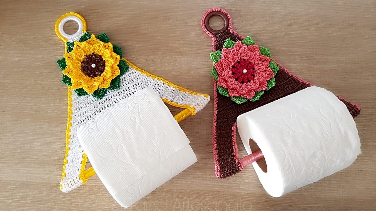 PORTA PAPEL HIGIÊNICO FEITO COM CABIDE - FRANCI ARTESANATO