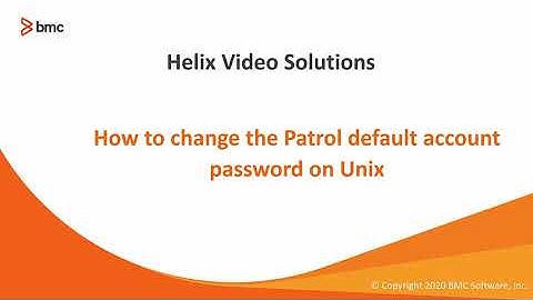 BMC TSOM Patrol: How to Change the Default Account Password?