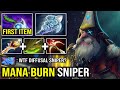 WTF MANA BURN SNIPER?? 1st Item Diffusal + Wind Waker Rapier Crazy Godlike 100% Machine Gun DotA 2