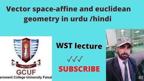 Vector space—affine and euclidean geometry—in Urdu