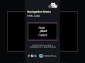 How to Create Navigation Menu | HTML CSS #shorts