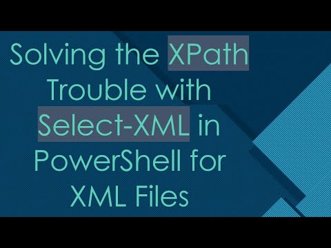Solving the XPath