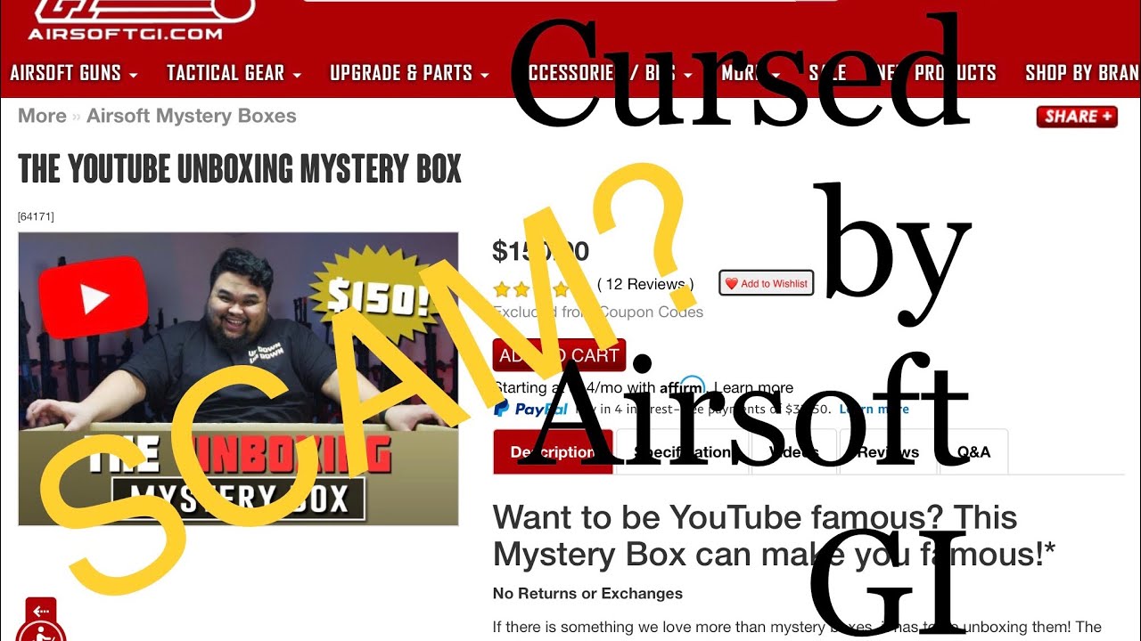 Airsoft GI YouTube mystery box !!! Cursed by the god’s YouTube
