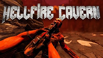 Hellfire Cavern | DOOM Eternal Custom Map - Nightmare No HUD