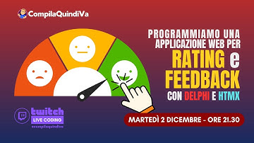 CREIAMO UN WEB RATING ONLINE (backend + frontend) con #Delphi e #HTMX! (Parte 1) ⭐⭐⭐⭐⭐ [Live Coding]