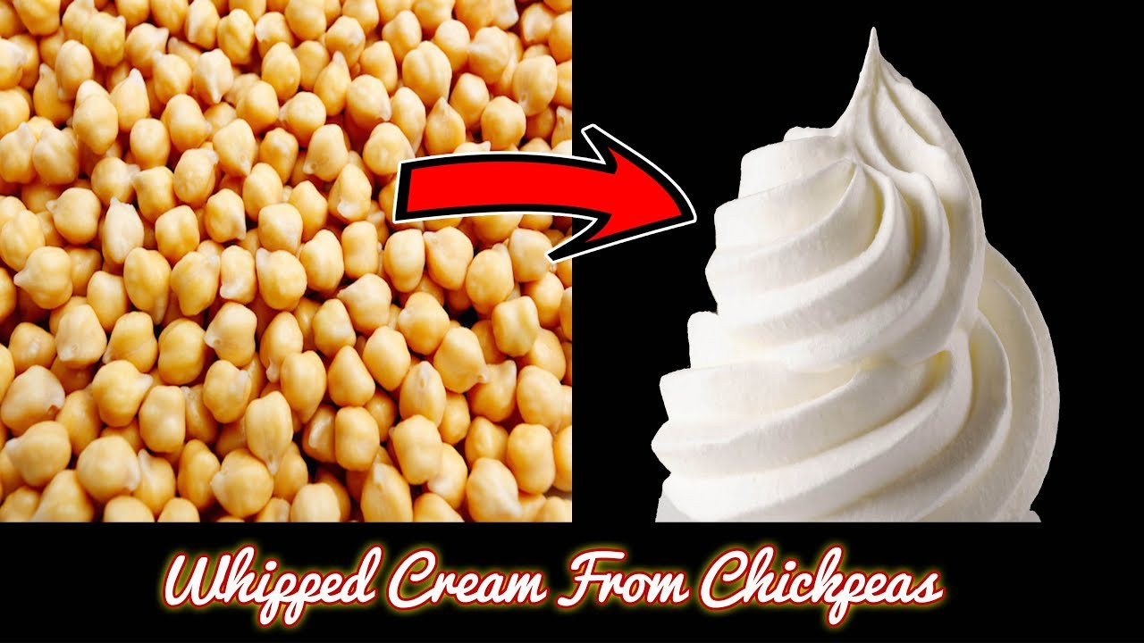 Make Whipped Cream From Chickpeas Only 2 Ingredients Vegan Youtube