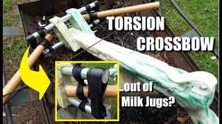 A Torsion Crossbow is a weapon using the principle of the Torsion Catapult. The Torsion Catapult was used in ancient warfare by 