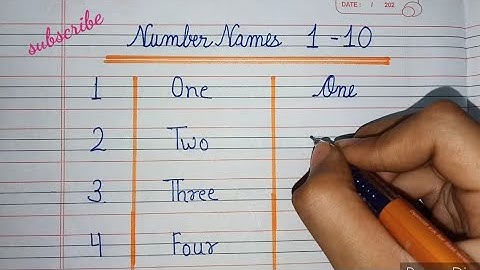 number names 1-10 in cursive writing#arintelligentkids