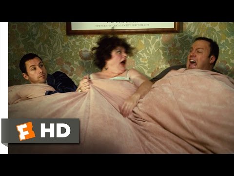 I Now Pronounce You Chuck & Larry Movie Clip - watch all clips j.mp click to subscribe j.mp When Larry (Kevin James) agrees to let Chuck (Adam Sandler) sleep in the same bed, he is awakened with a rude surprise. TM & Â© Universal (2012) Cast: Kevin James, Cole Morgen, Adam Sandler, Shelby Adamowsky, Mary Pat Gleason Director: Dennis Dugan MOVIECLIPS YouTube Channel: j.mp Join our Facebook page: j.mp Follow us on Twitter: j.mp Buy Movie: amzn.to Producer: Barry Bernardi, Allen Covert, Kevin Grady, Jack Giarraputo, Ryan Kavanaugh, Amanda Morgan Palmer, Adam Sandler, Tom Shadyac, Nick Swardson Screenwriter: Barry Fanaro, Lew Gallo, Alexander Payne, Jim Taylor Film Description: When two testosterone-fueled firemen attempt to register as domestic partners in order to bypass the bureaucratic red tape preventing one of them from naming his own two children as his life-insurance beneficiaries, their low-key ruse turns into headline news in this quirky matrimonial comedy starring Adam Sandler and Kevin James. Chuck Levine (Sandler) and Larry Valentine (James) are two New York City firefighters whose longtime friendship has endured many a five-alarm fire. All that widower Larry wants is to ensure that his two children will be taken care of if anything should happen to him on the job, and all that single blaze-battler Chuck wants is to carry on with his carefree life of noncommitment. Having once rescued Larry from certain death in a particularly fearsome inferno, beholden Chuck <b>...</b>