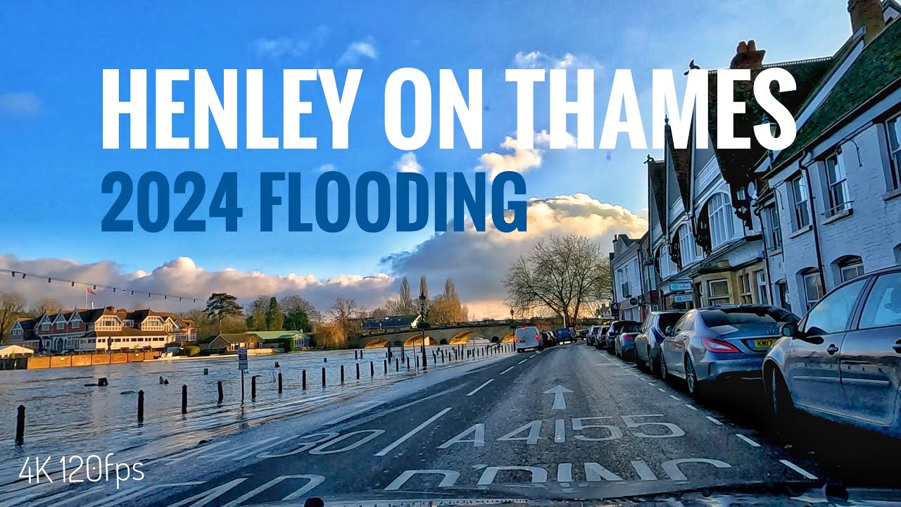 River Thames 2024 Floods Drive Through Henley on Thames 4K 120fps HDR