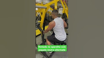 Remada no aparelho com pegada neutra alternada - prof. Matheus Gomes