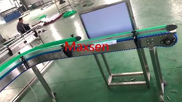 Maxsen 450-2 grid side flexing modular belt curved conveyor testing