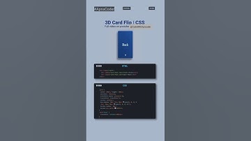 3D Card Flip Effect #shorts #coding #html #css #webdevelopment