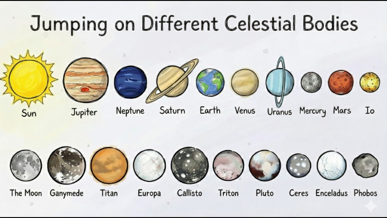 Насколько высоко можно прыгнуть на разных планетах?