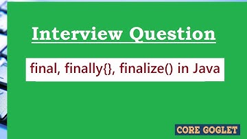 Difference between final, finally{}, finalize() in Java || Interview Question || Hindi and English