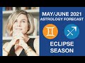 MAY /JUNE 2021 ASTROLOGY FORECAST : GEMINI-SAGITTARIUS ECLIPSES