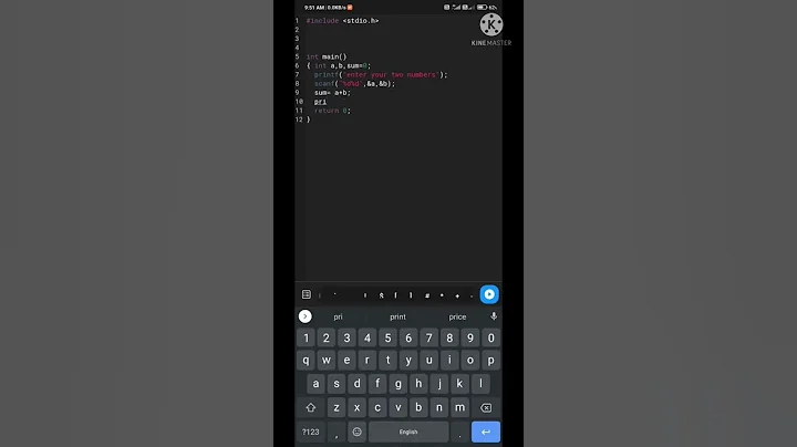 program to print the sum of two numbers  in c