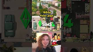 I built an actual 1950s floor plan in The Sims 4