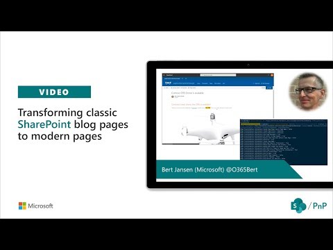 Community call demo - Transforming classic SharePoint blog pages to modern pages