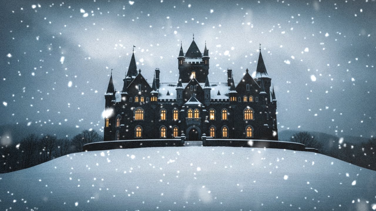 10 Hours of Black Castle Winter Ambience | Howling Blizzard & Dark Wind Sounds for Deep Sleep
