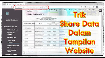 TRIK MENAMPILKAN DATA DALAM BENTUK WEBSITE
