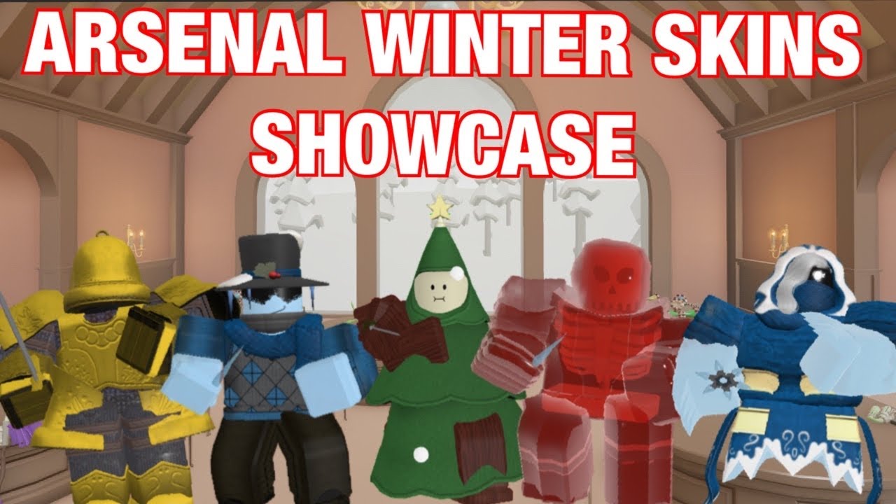 SHOWCASING ALL THE NEW ROBLOX ARSENAL WINTER CRATE SKINS!