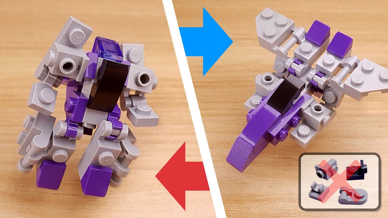 [flipped Fixed] How To Build Mini Lego Robot Jet Transformer Easily Violet Martin Youtube