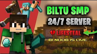 Join my public smp 24/7 GamingBiltu SURVIVAL | LIFESTEAL | BEDWARS | PVP #minecraft #texhnogamerz