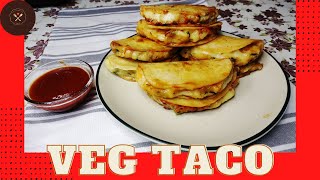 Veg potato taco recipe at home | Crispy Mexican potato taco recipe | tasty and easy potato taco