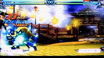 Tatsunoko vs Capcom UAS - Zero unique combo 6 (with Chun Li assist)